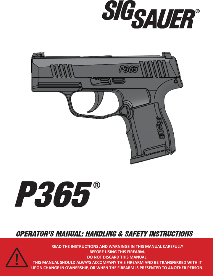 Sig Sauer P365 Owner's Manual
